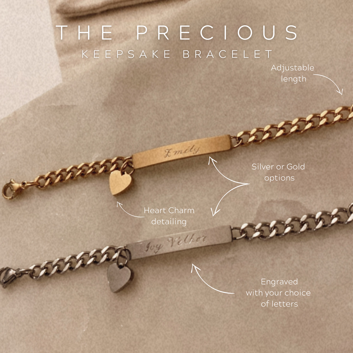 Hand-engraved Personalised Keepsake Bracelet - The Precious