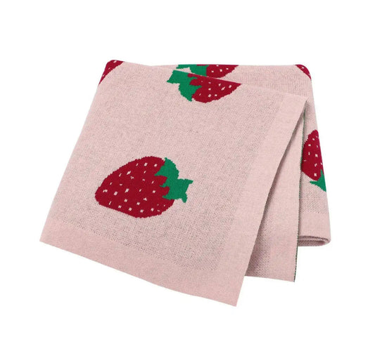 Pre-Order | Strawberry Kisses Blanket | Pink