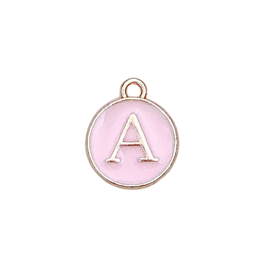 PINK INITIAL CHARM