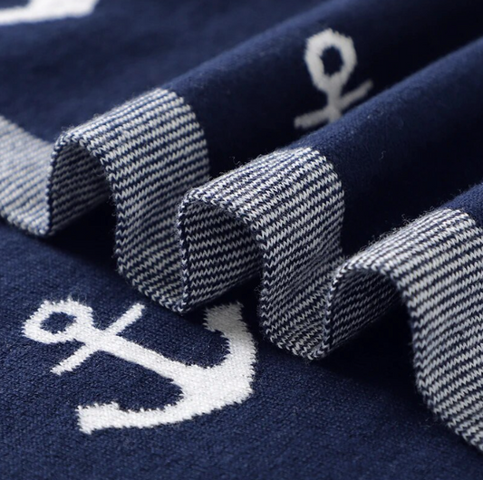 Pre-Order | Sailor Baby Blanket | Nautical Blue