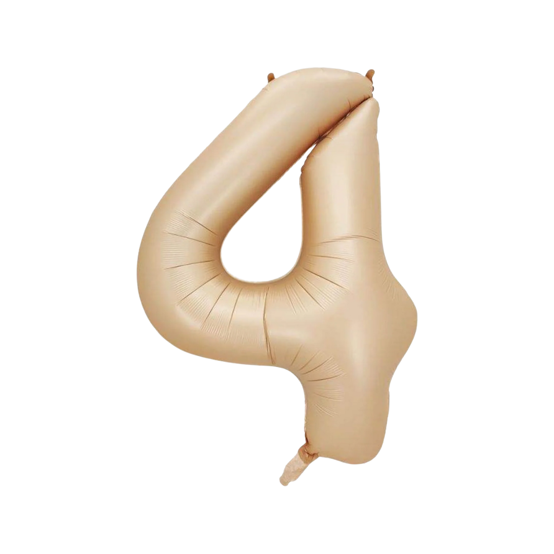 Jumbo Matte Number Foil Balloon | CARAMEL