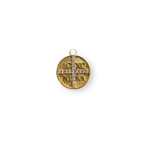 GREEK IX XC NIKA CONSTANTINE COIN CHARM