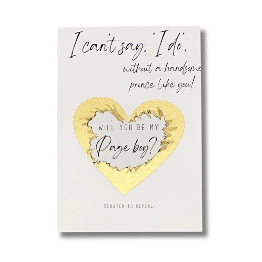 Page Boy Scratch Card