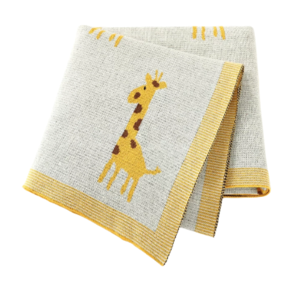 giraffe cotton baby blanket