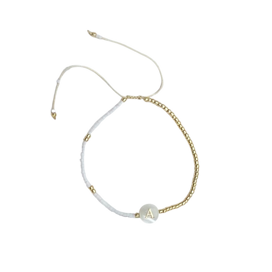 Initial Bracelet | Mother of Pearl