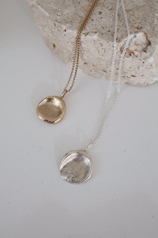 Fingerprint Impression Necklace | Silver