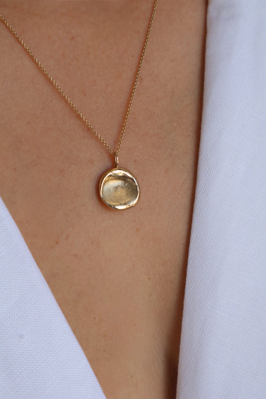 Fingerprint Impression Necklace | 18k Gold Plated