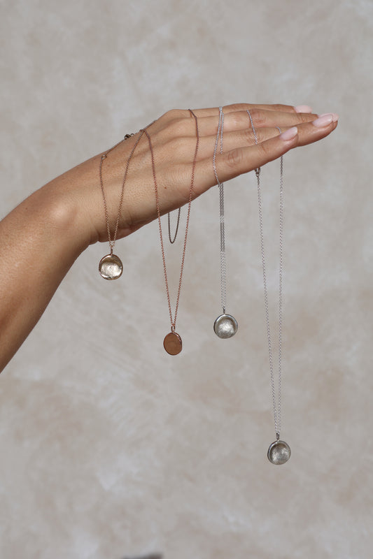 Fingerprint Impression Necklace | Solid 9k Yellow Gold