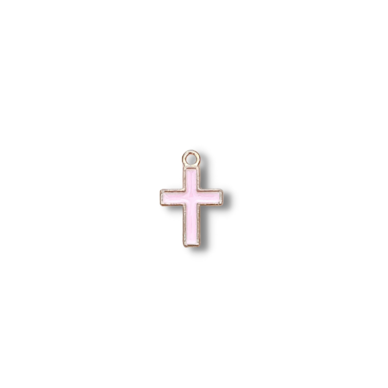 PINK CROSS CHARM – Keepsake Baby Co