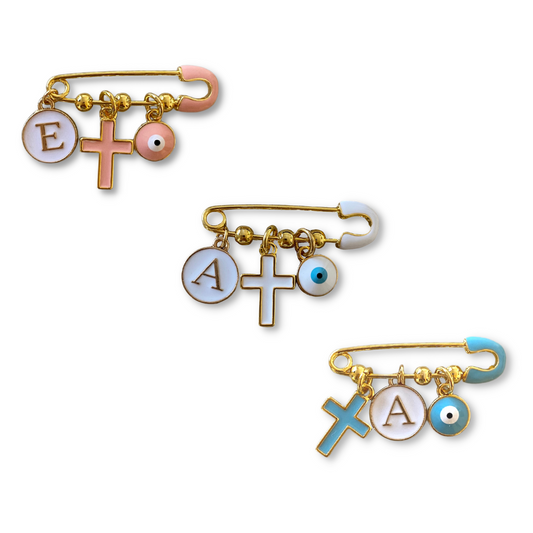 Cross and Eye Baby Pin