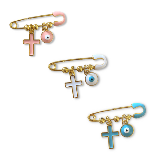 Cross and Eye Baby Pin