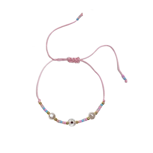 Candy Pink Mati Eye Bracelet