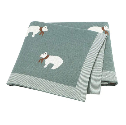 Polar Bear Blanket | Green