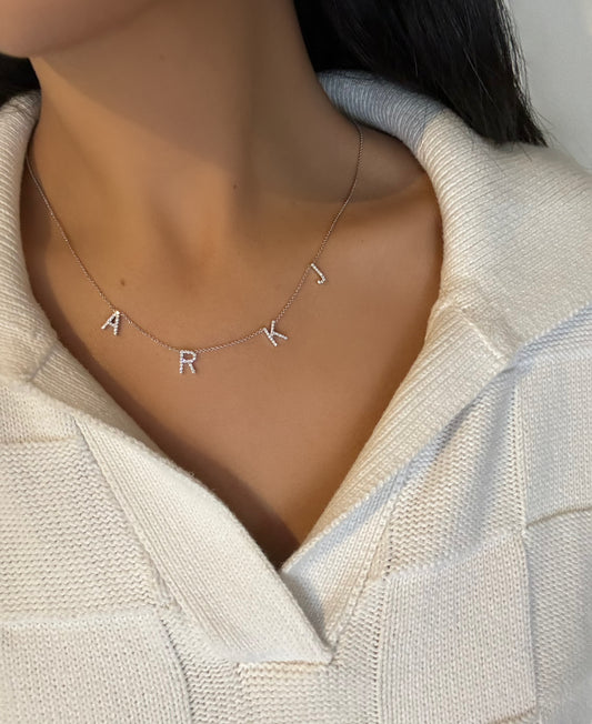 Diamond Letter Necklace