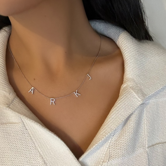 Diamond Letter Necklace