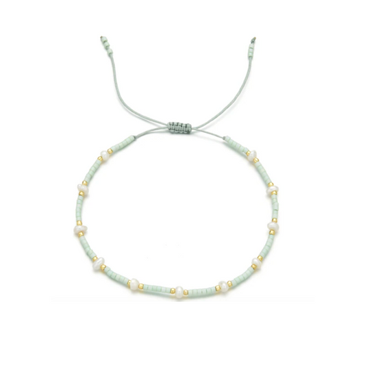 Green Mini Pearls Bracelet