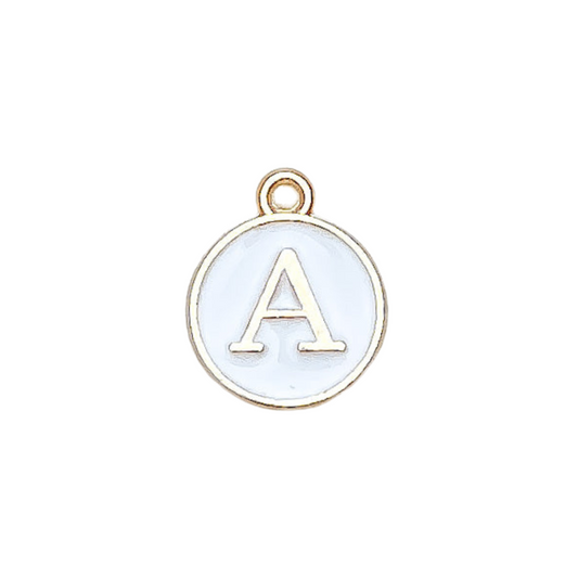 WHITE INITIAL CHARM