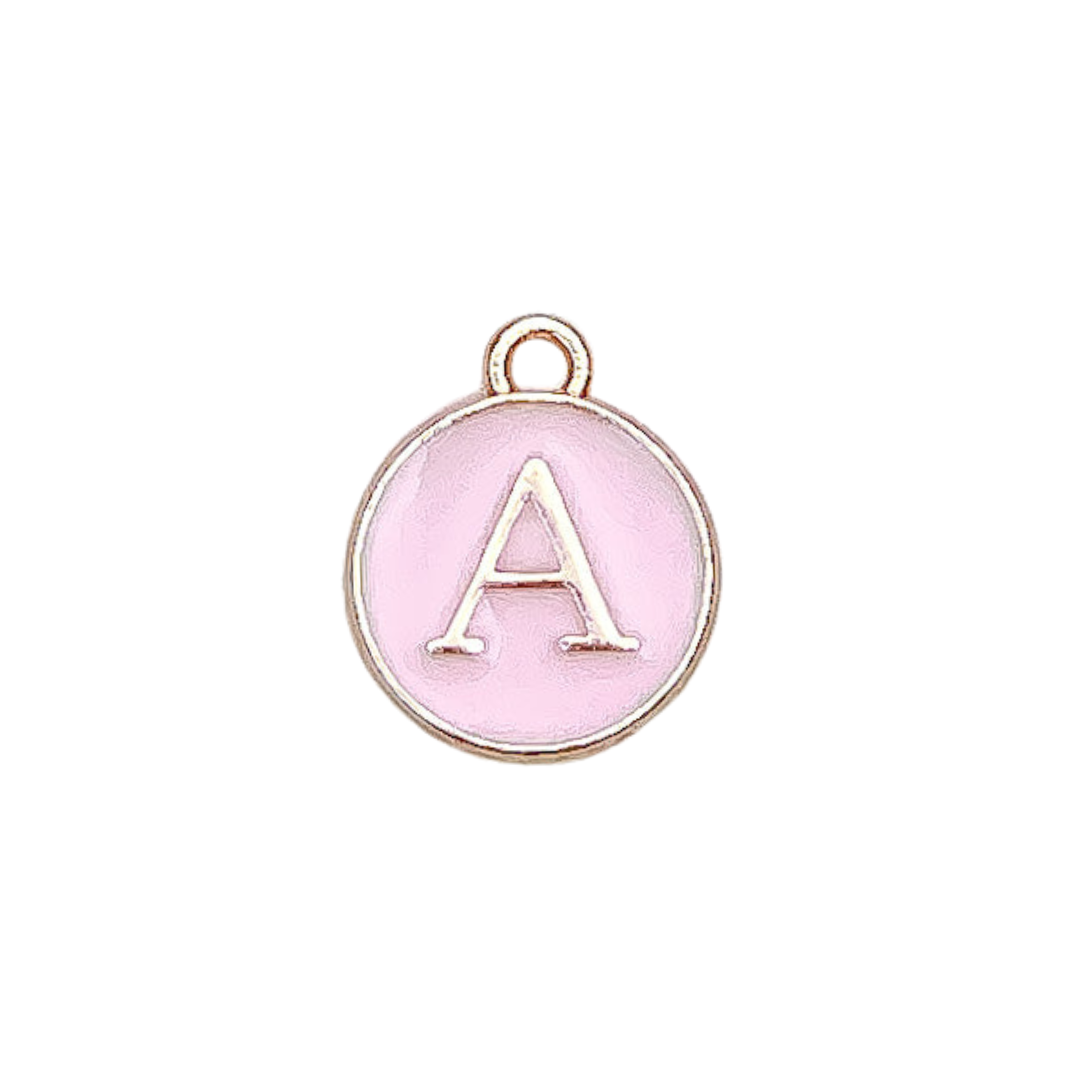 PINK INITIAL CHARM