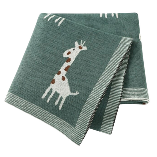 Georgie the Giraffe Blanket | Jungle Green