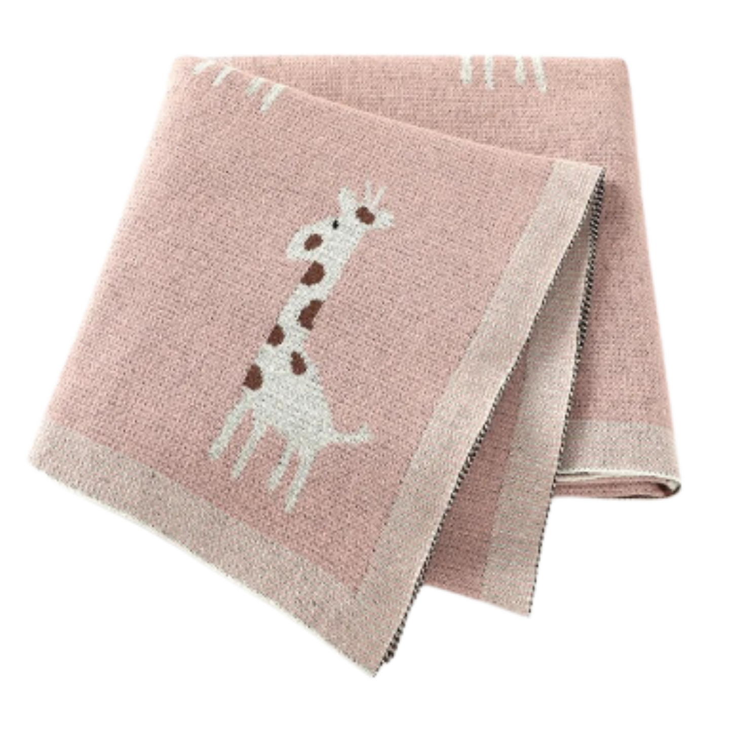 Pink giraffe baby sales blanket