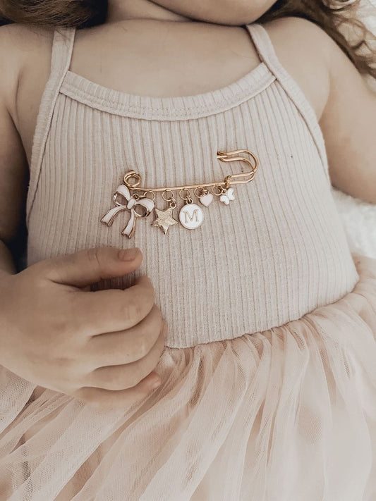 WHITE INITIAL CHARM