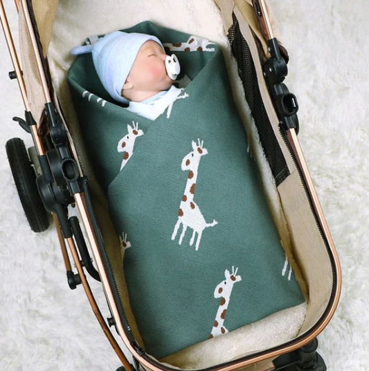 Georgie the Giraffe Blanket | Jungle Green