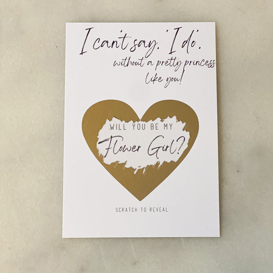 Flower girl card