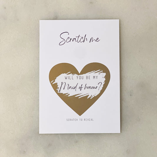 Maid of honour card
